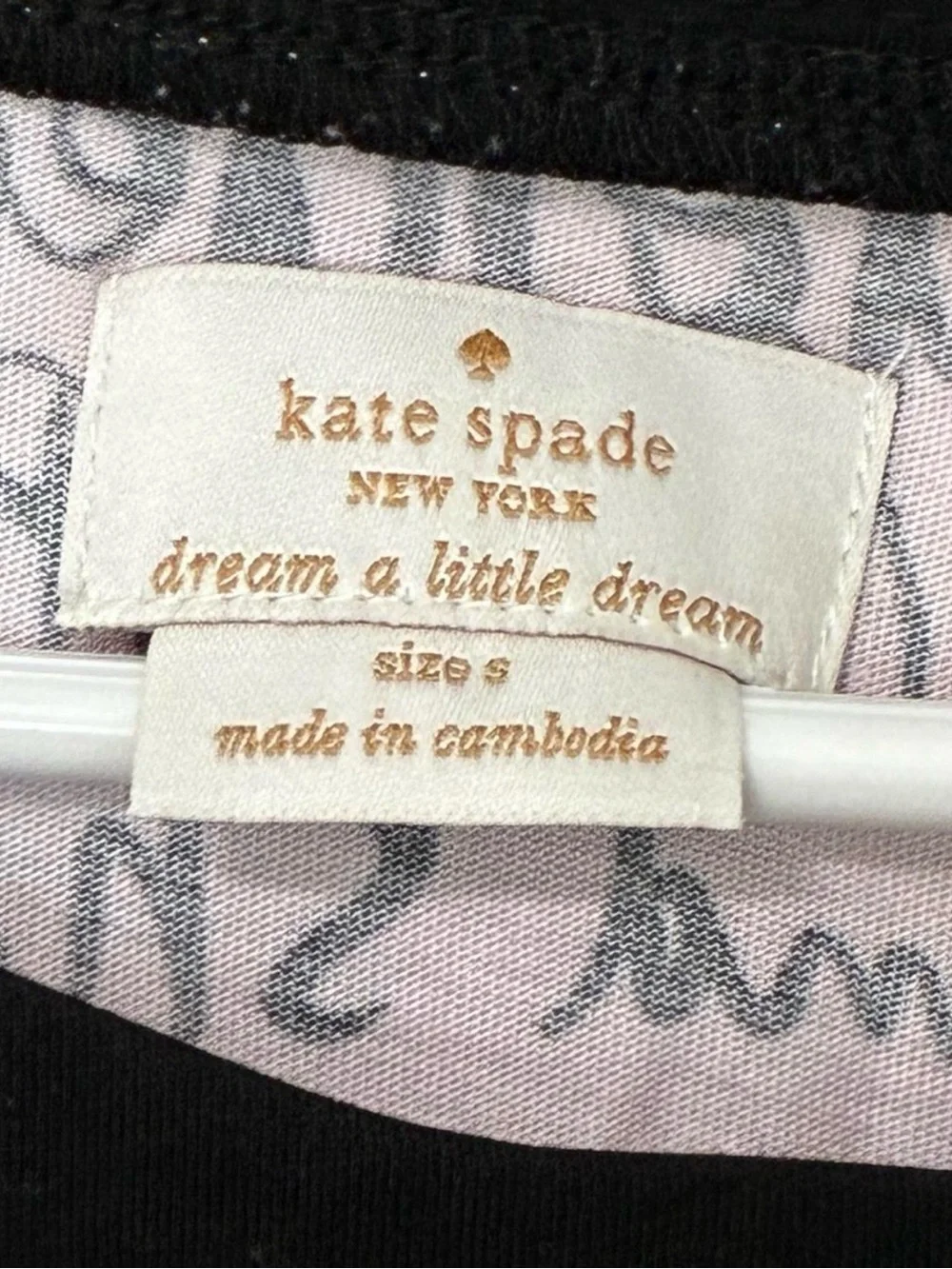 kate spade New York chemise sleep shirt dream a little dream size small